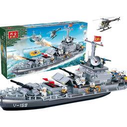 开箱国产积木军舰视频,匠心独运，再现海上雄风